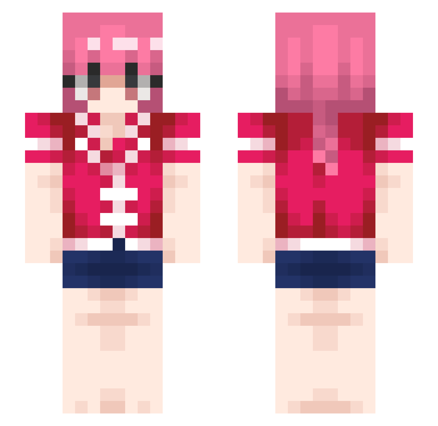 koutha18 Minecraft skin, front and back view