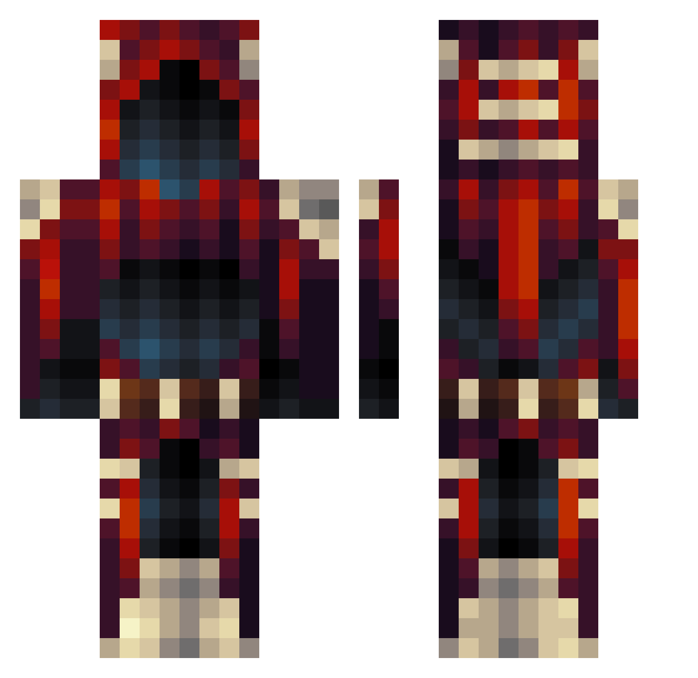 __Ito Minecraft skin, front and back view