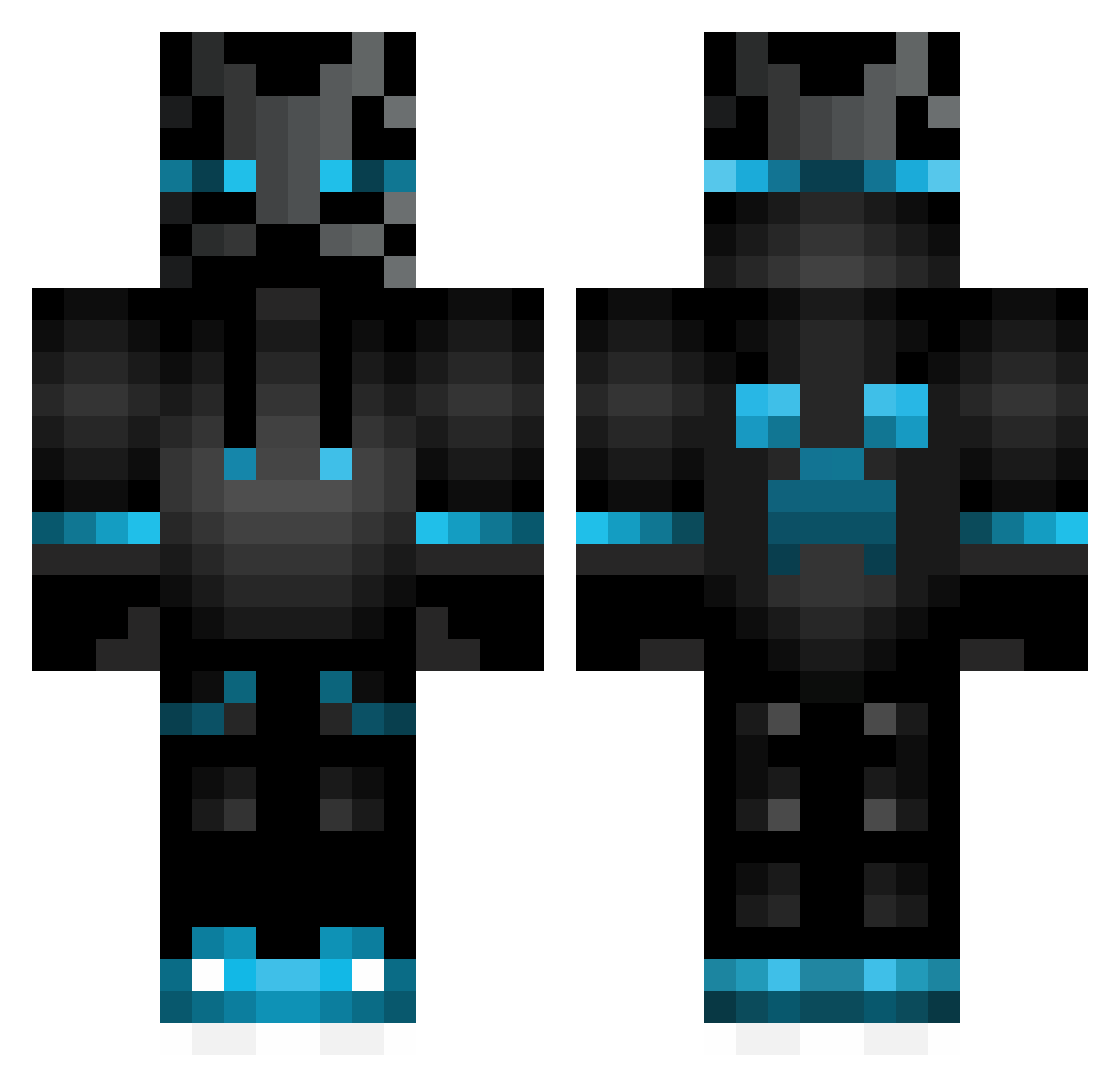 TheShark65 Minecraft skin, front and back view