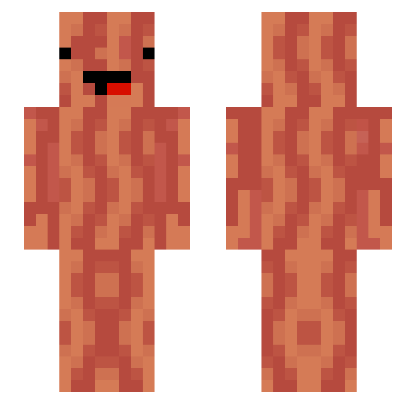 _Baccon_ Minecraft skin, front and back view