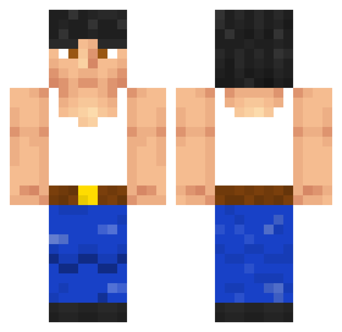 TomIstCool Minecraft skin, front and back view
