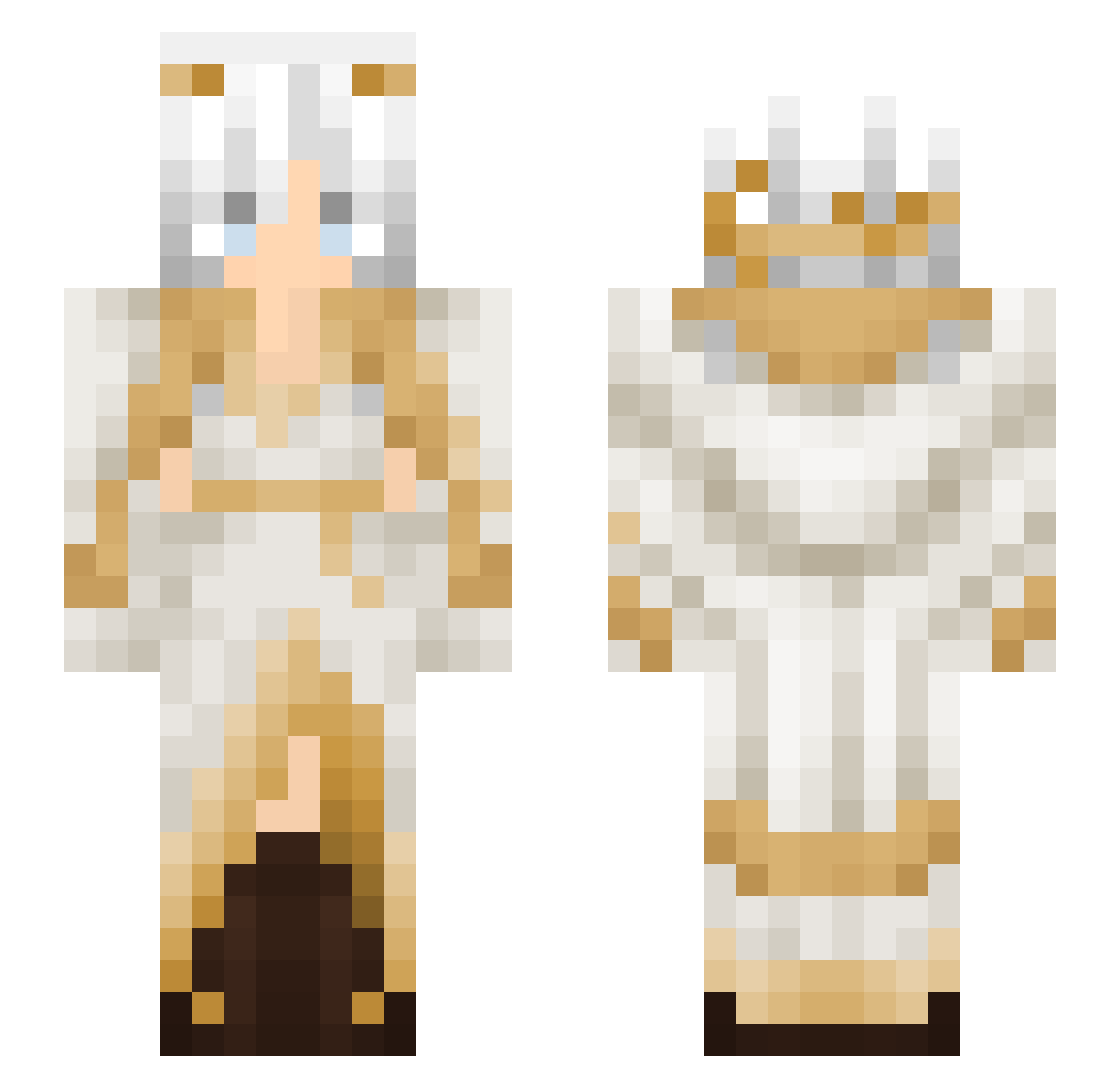 LunaaBritish Minecraft skin, front and back view