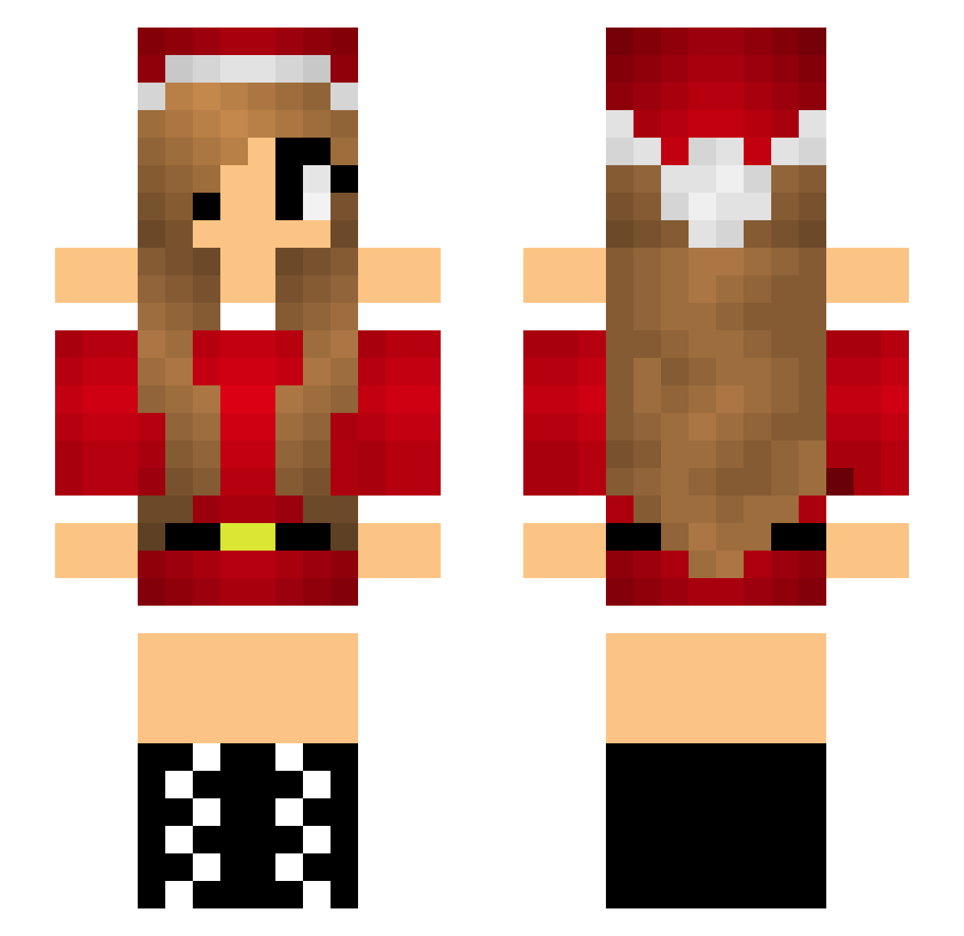 Charmswell Minecraft skin, front and back view