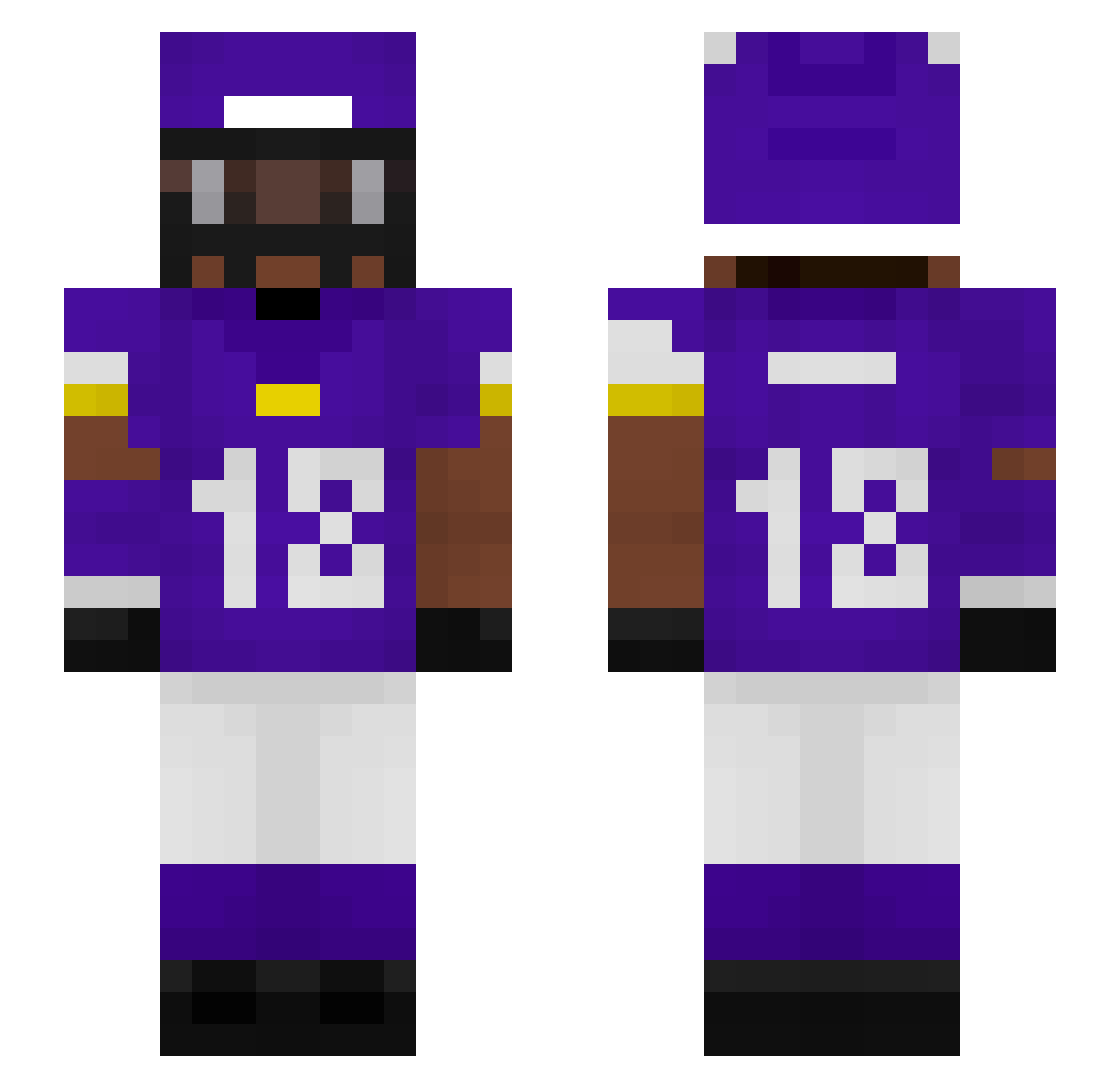 MxMlmd Minecraft skin, front and back view