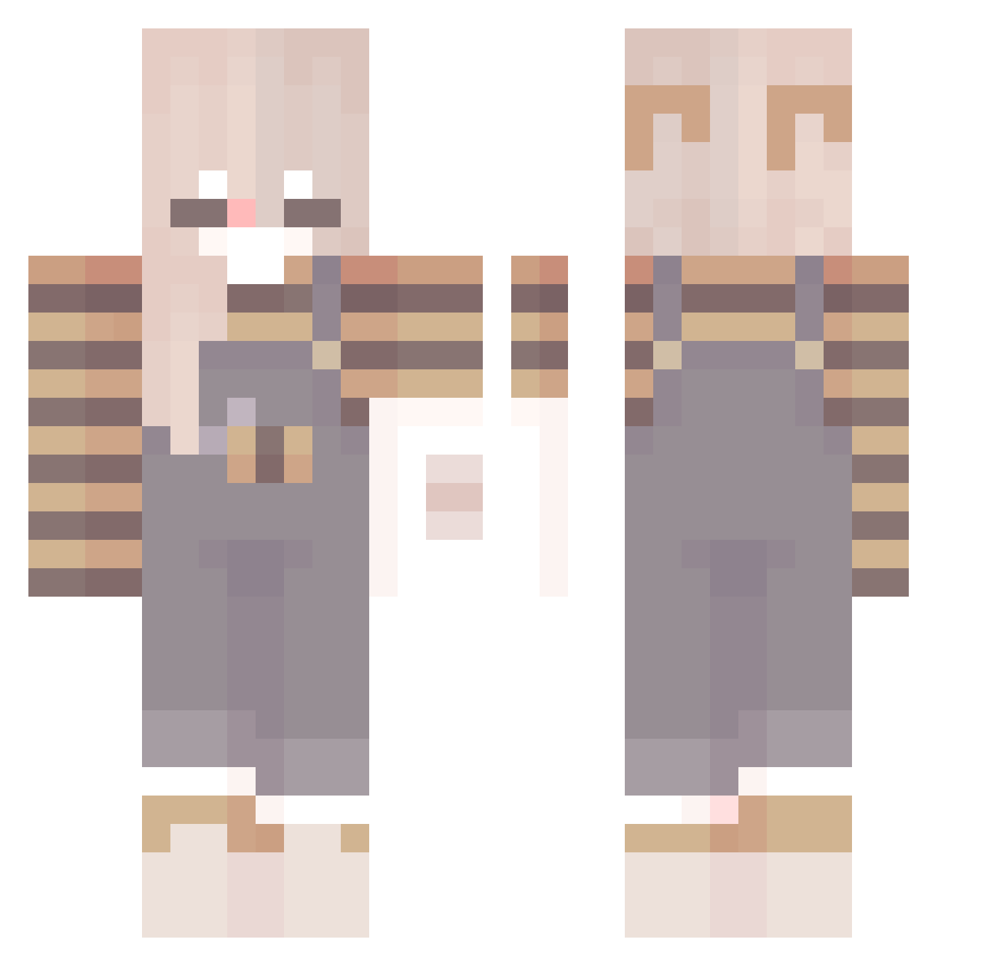 ehfhehfh Minecraft skin, front and back view