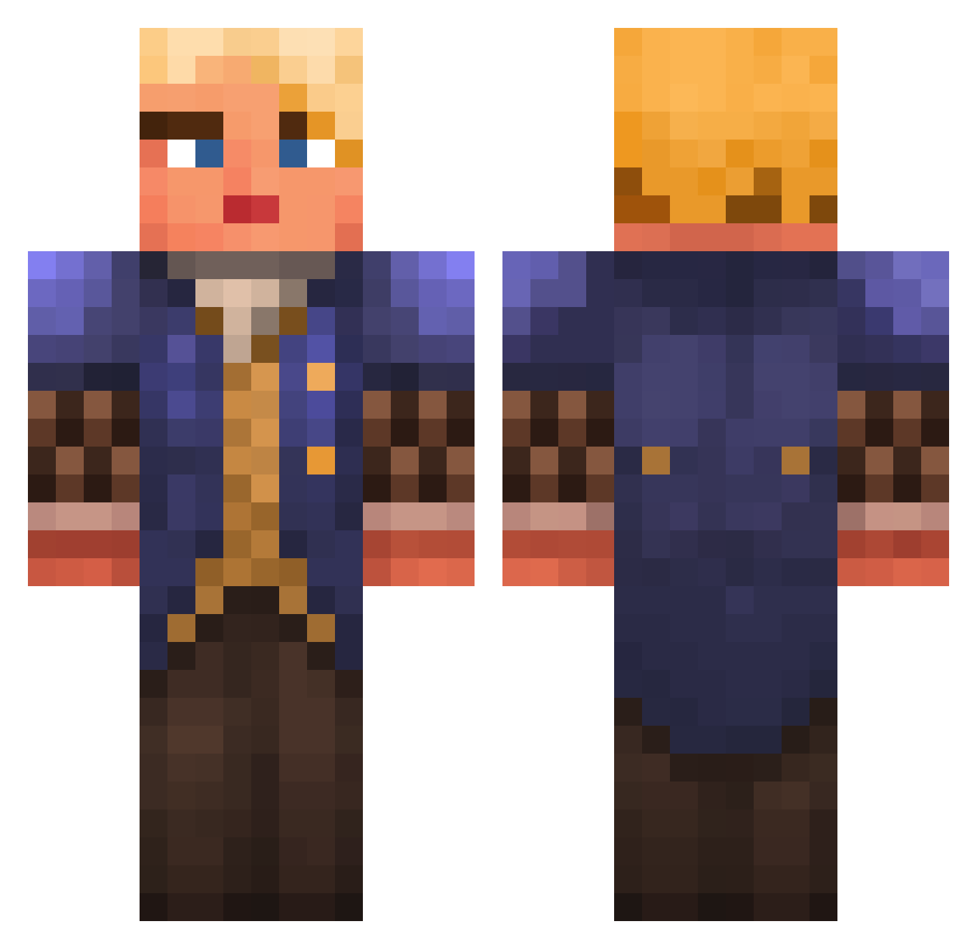 TheBest_Egg Minecraft skin, front and back view