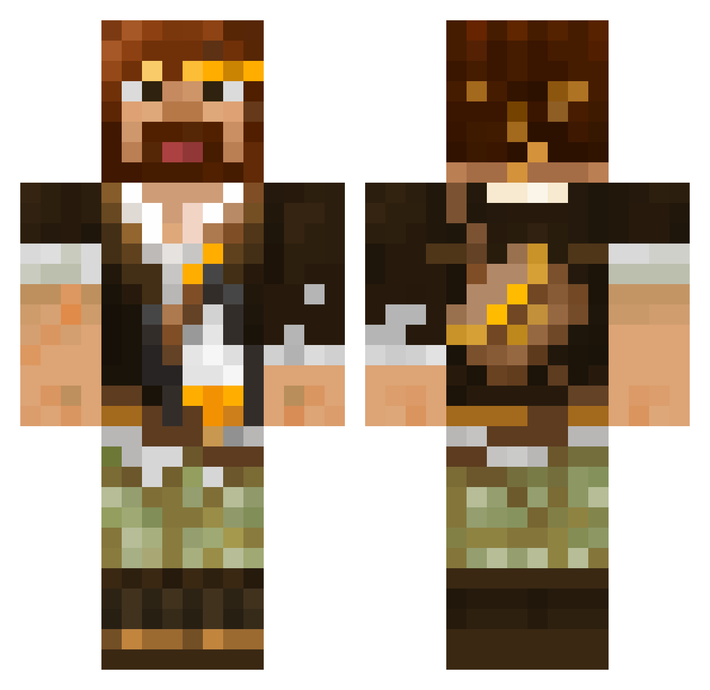 ZiMin321 Minecraft skin, front and back view