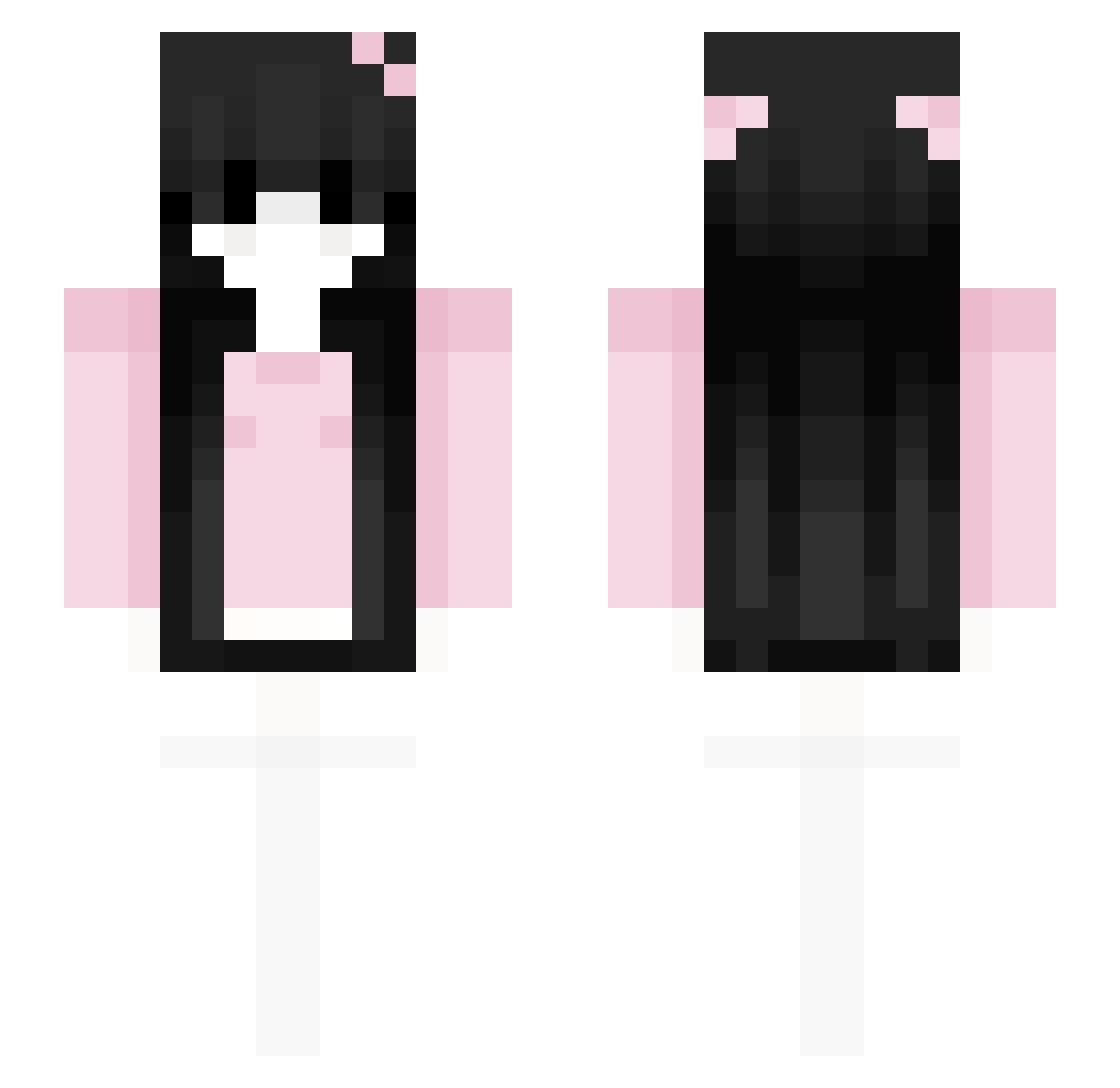 V9NC Minecraft skin, front and back view