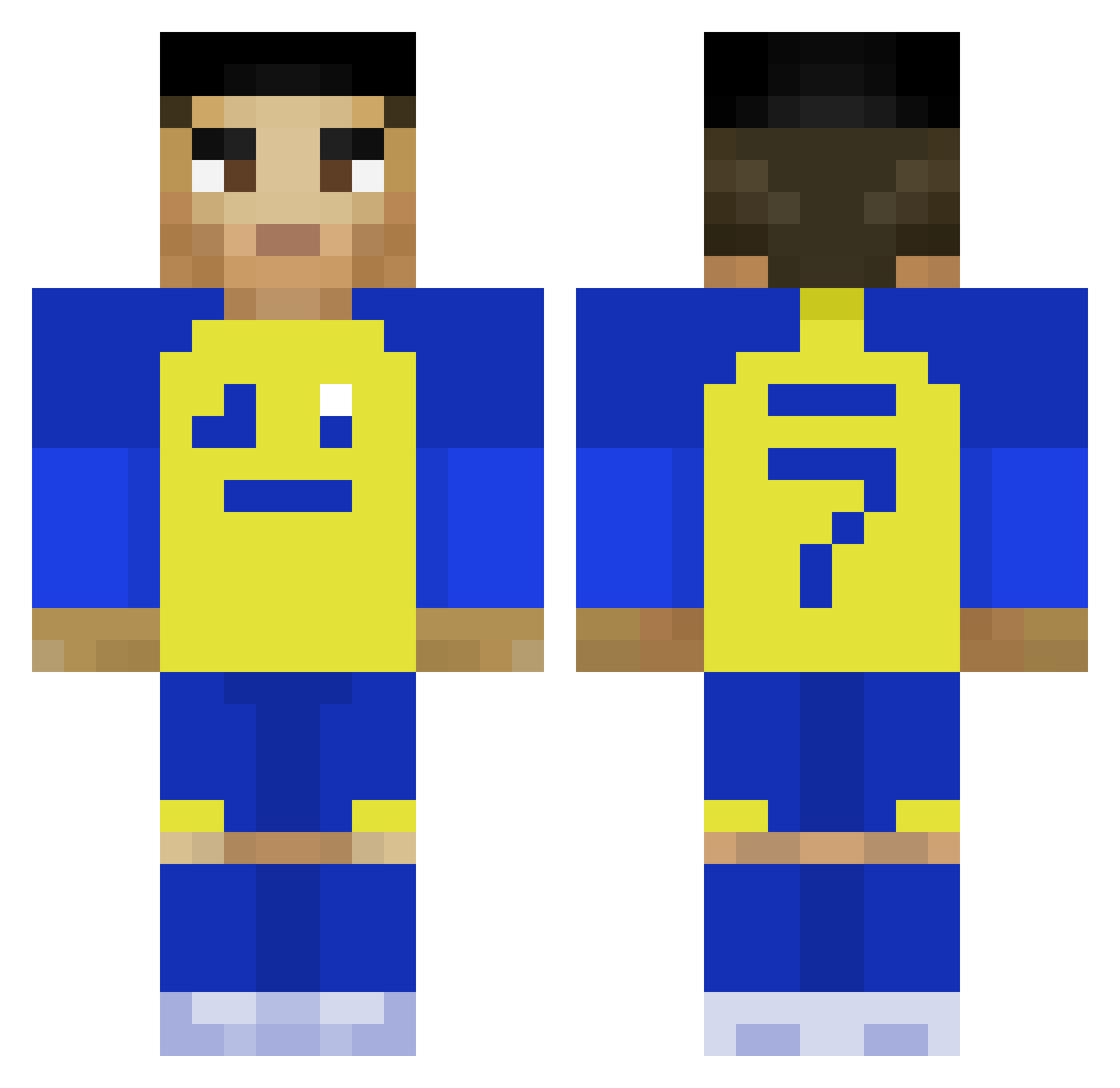 EkligeLatteCESUR Minecraft skin, front and back view