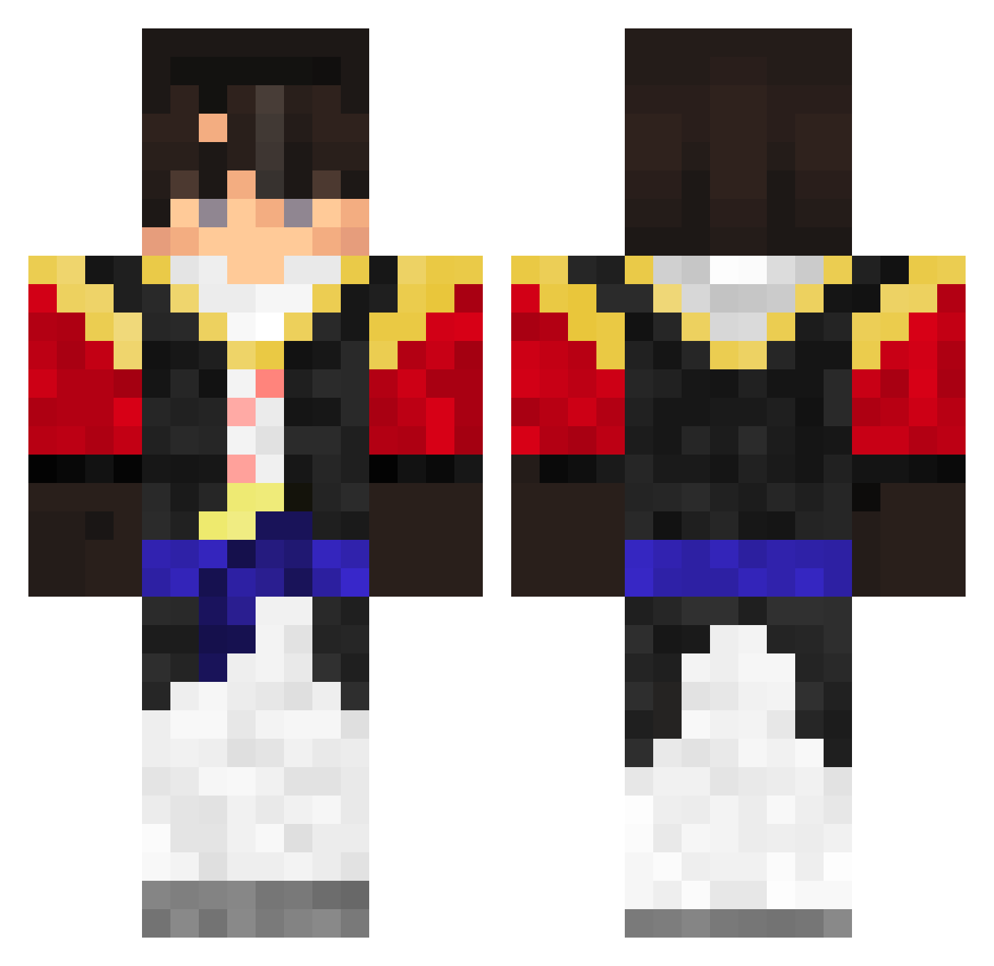 wlsgk12 Minecraft skin, front and back view