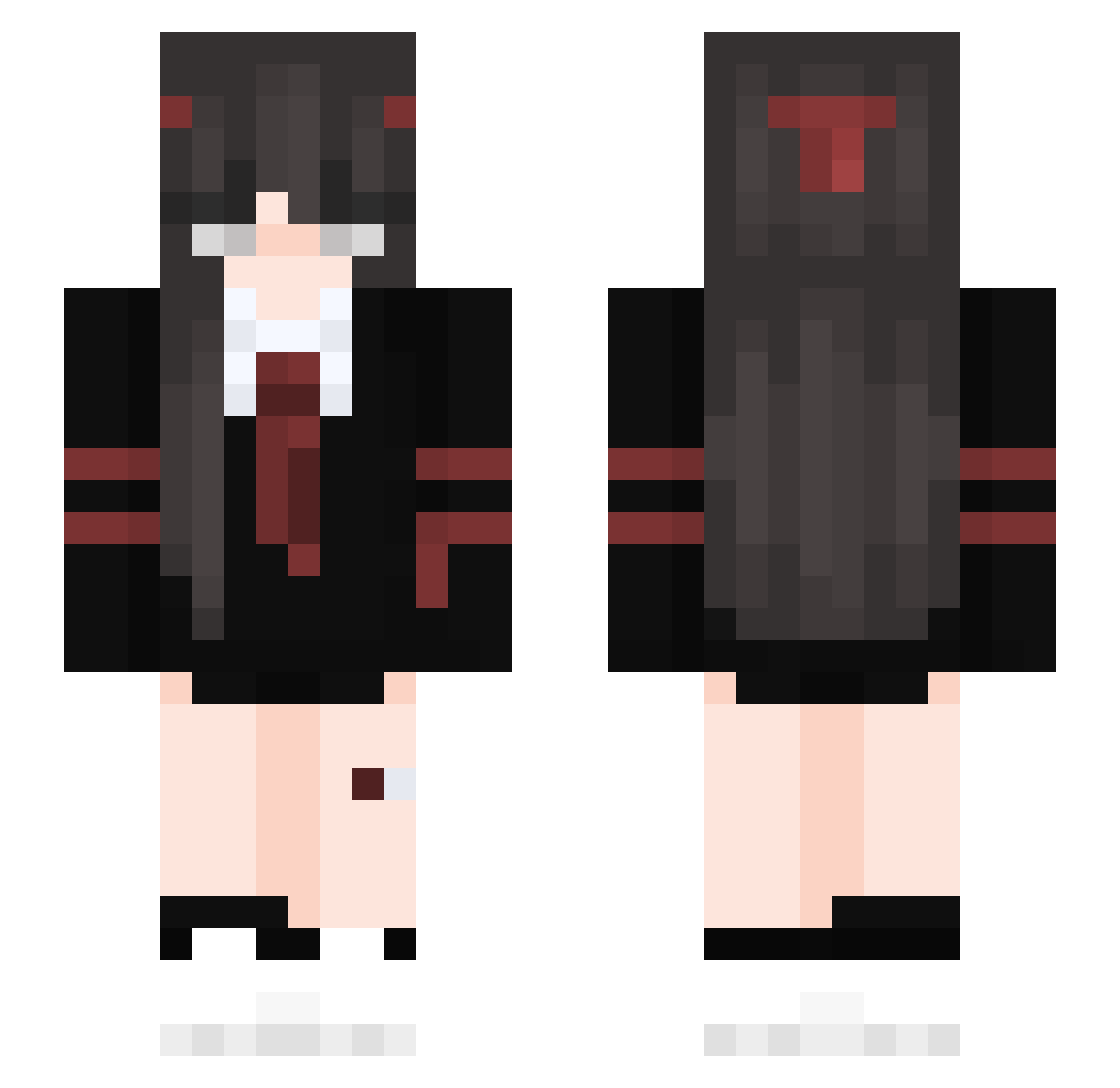 Aulorix Minecraft skin, front and back view