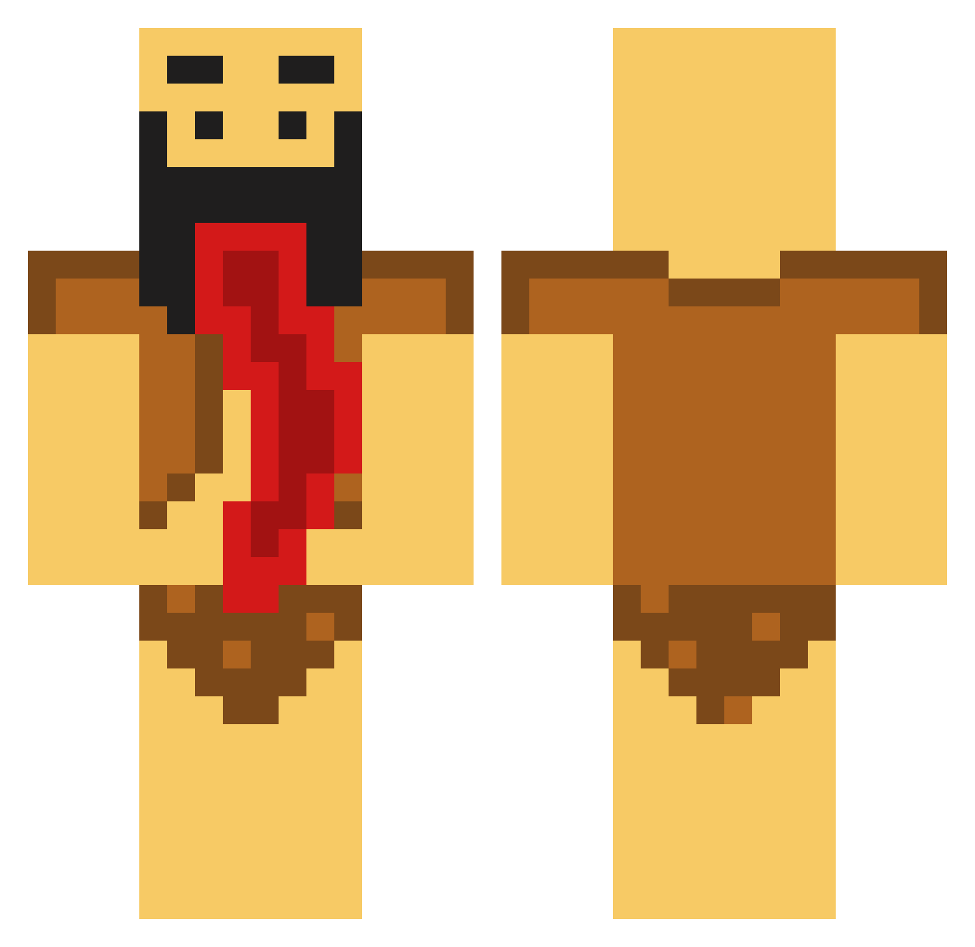 DrDevious9661 Minecraft skin, front and back view