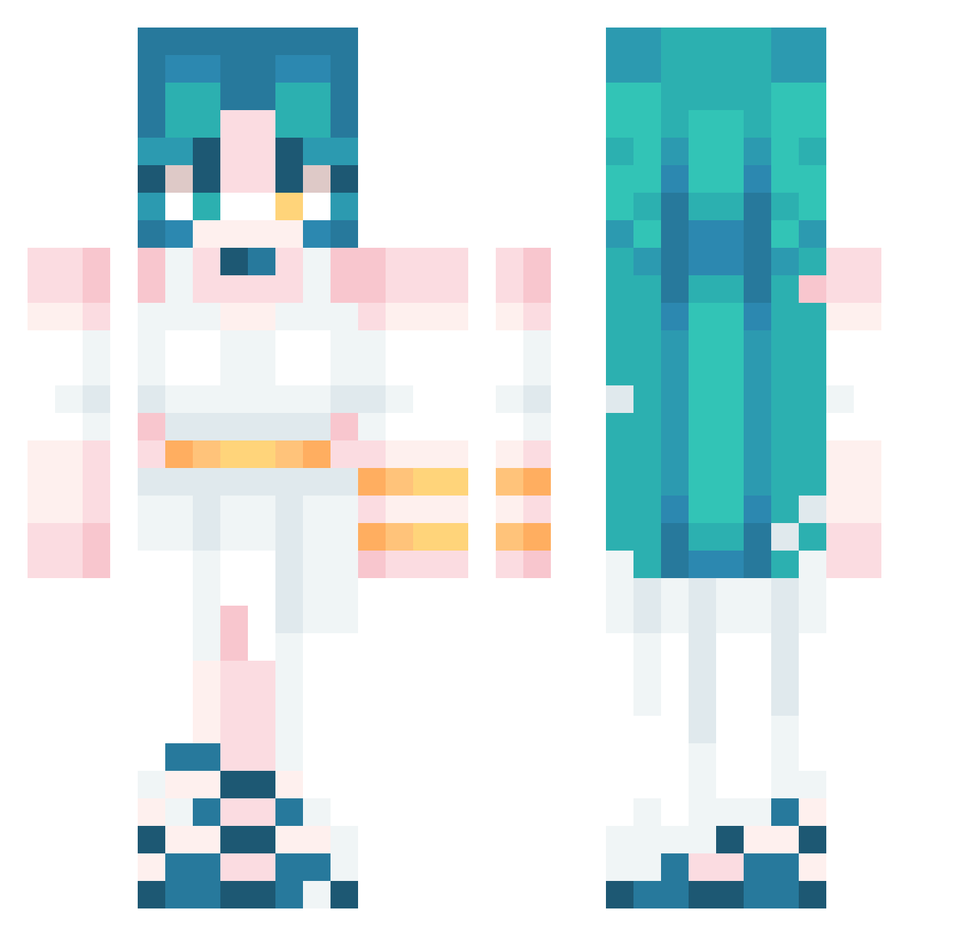 DurexDansTonEX Minecraft skin, front and back view