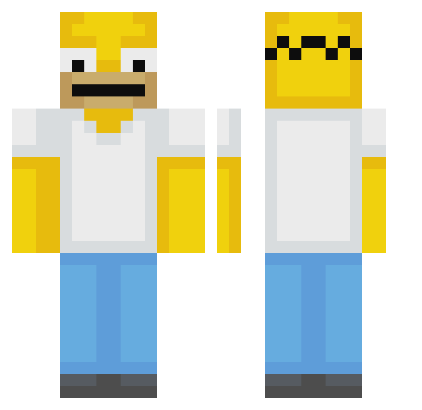 pingus7706 Minecraft skin, front and back view