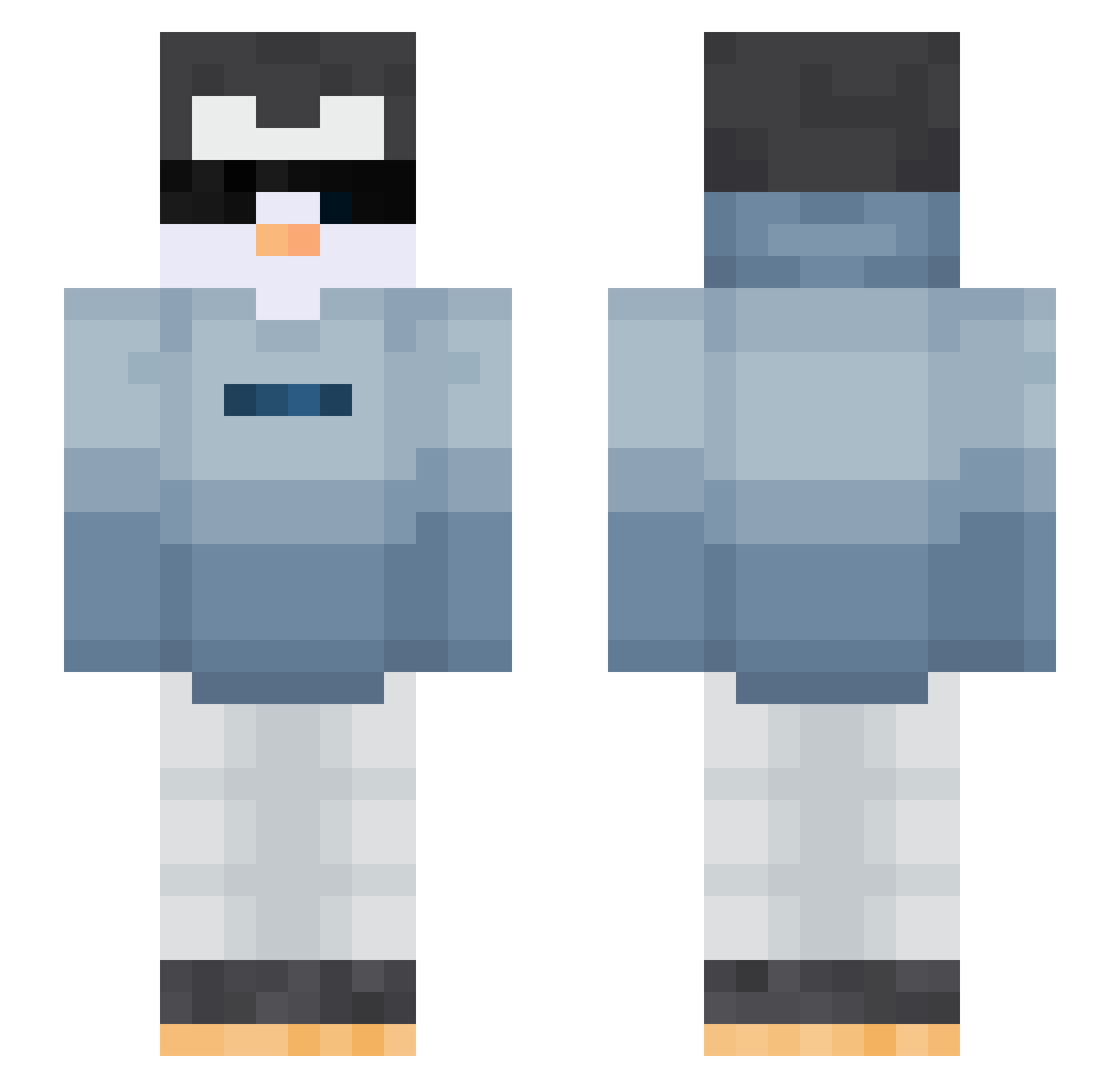 Thehillswatcher6 Minecraft skin, front and back view
