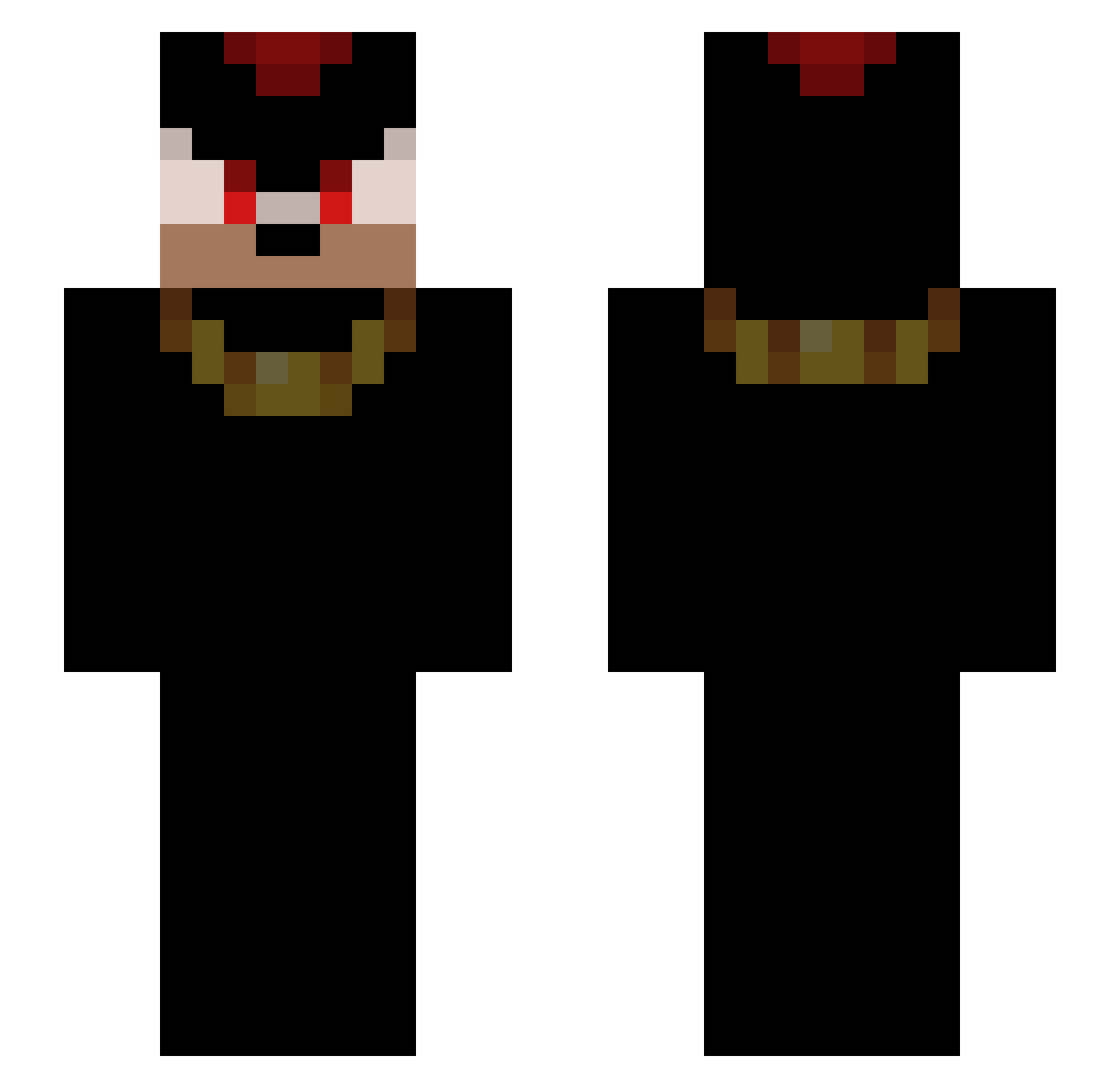 vesea Minecraft skin, front and back view