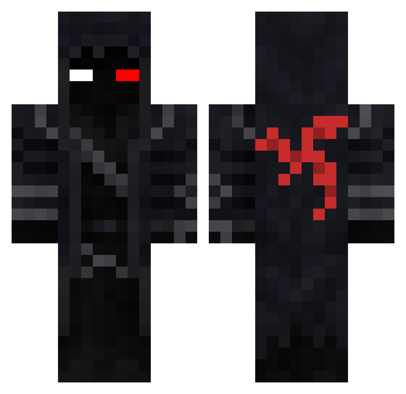 qyfr Minecraft skin, front and back view