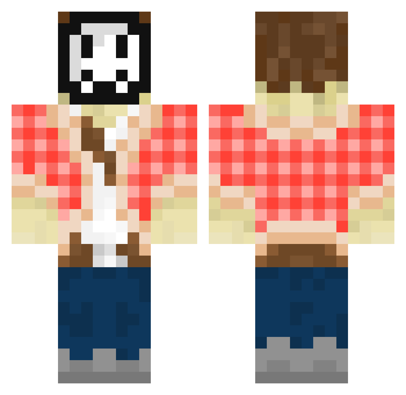 ilVento Minecraft skin, front and back view