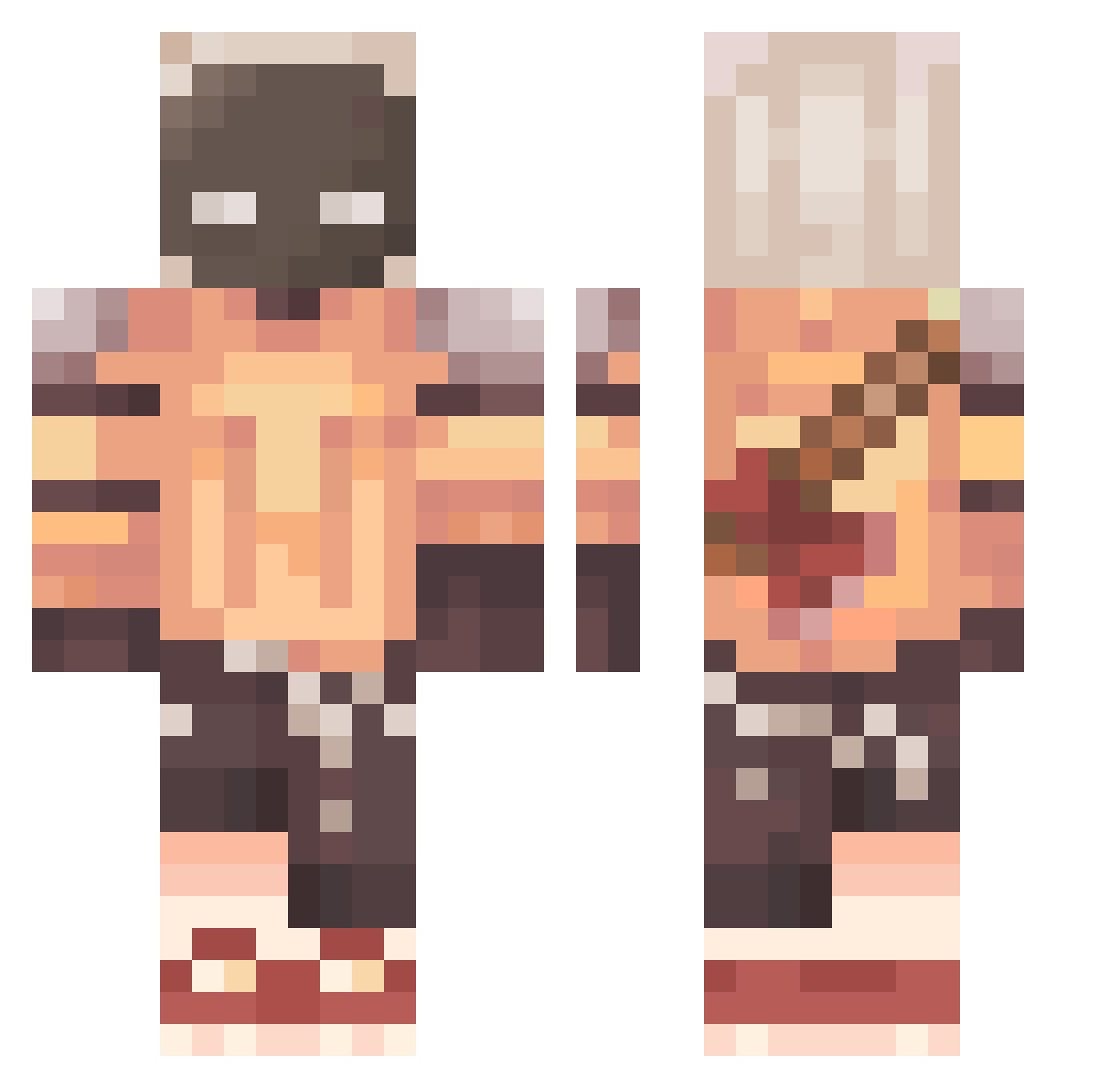 SerpentKing0011 Minecraft skin, front and back view