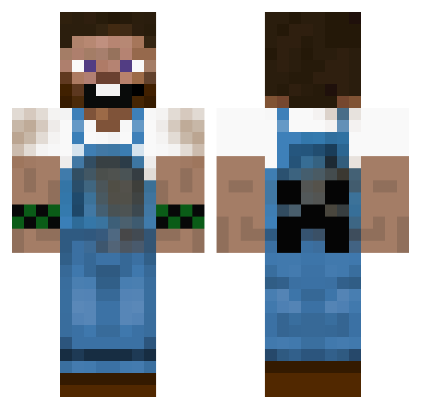 mika1494 Minecraft skin, front and back view