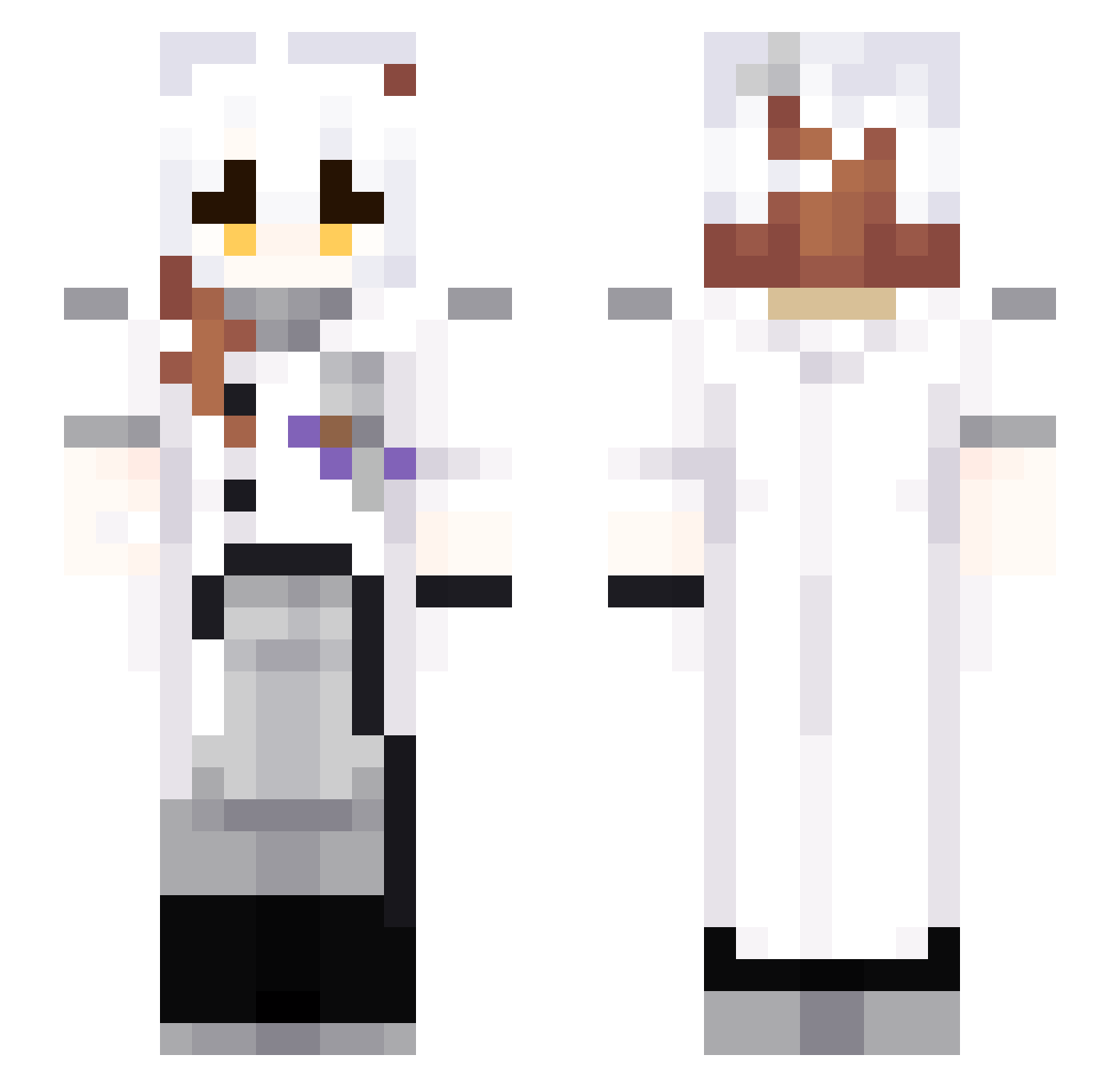 Quii1ii1ii Minecraft skin, front and back view