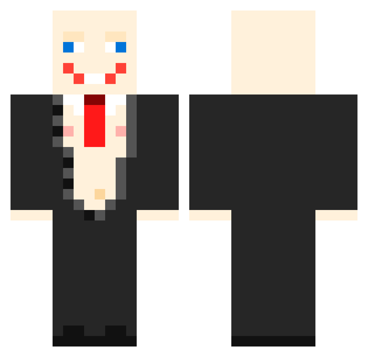 3lle_ Minecraft skin, front and back view