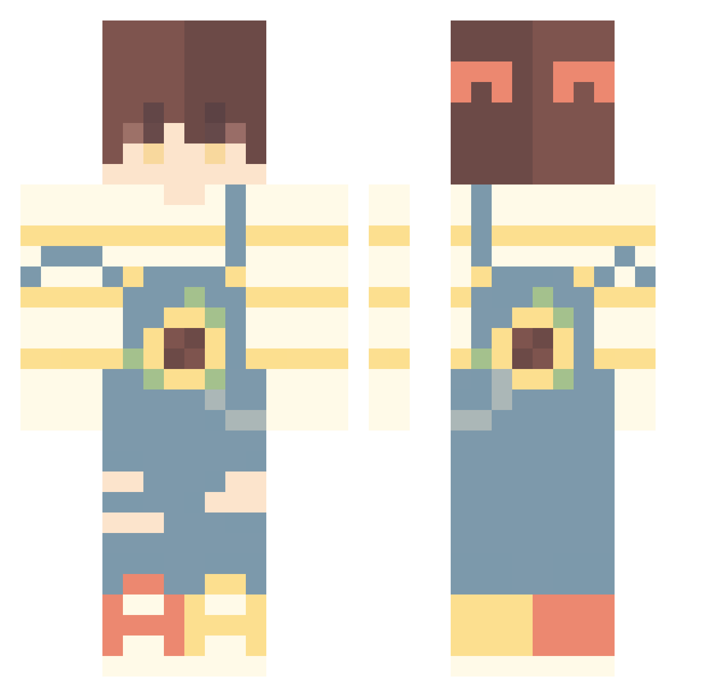itsWibbii Minecraft skin, front and back view