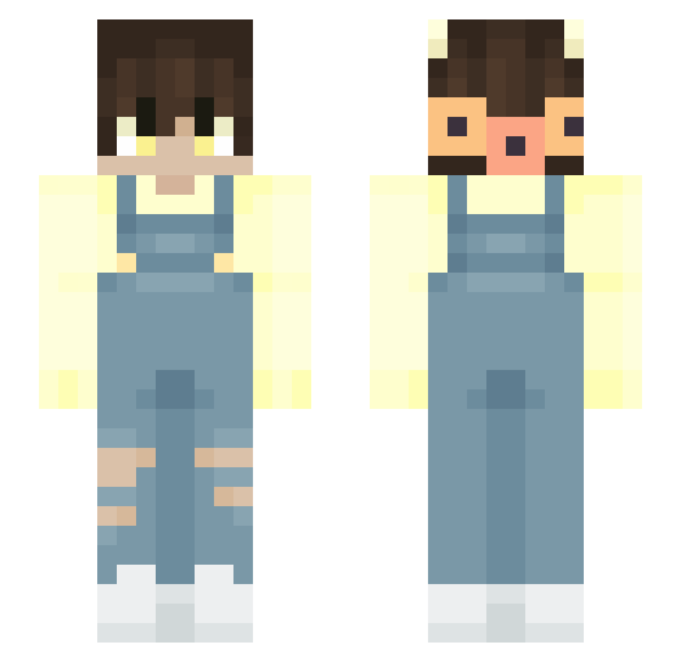 smokeyyyx Minecraft skin, front and back view