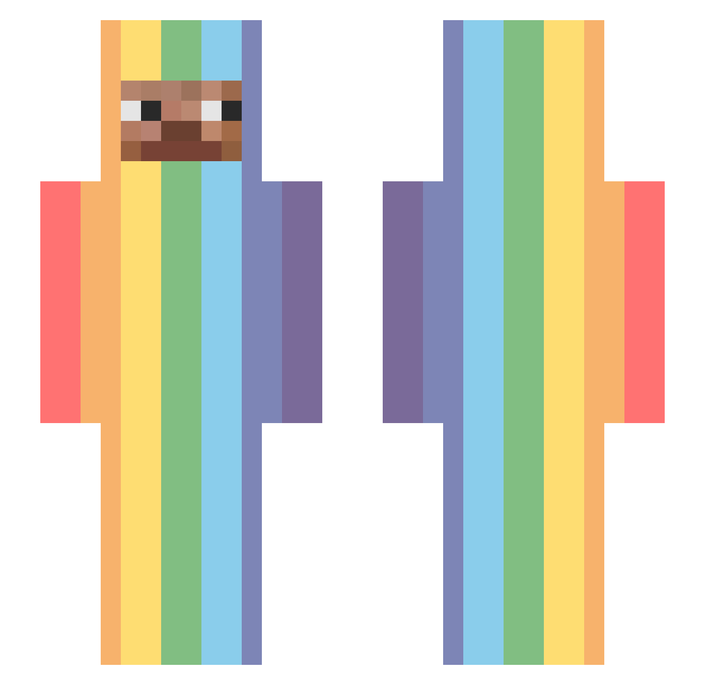 iitemii Minecraft skin, front and back view