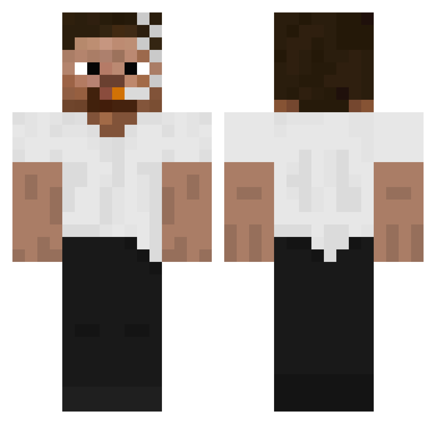 Ertoun Minecraft skin, front and back view