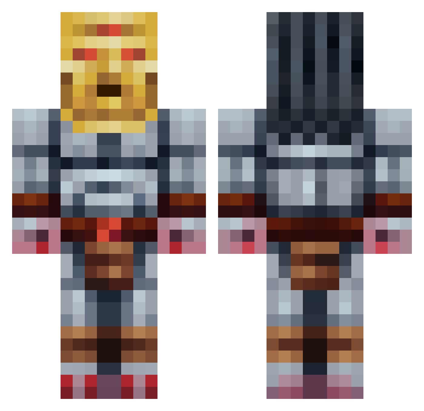 Pumpin106 Minecraft skin, front and back view