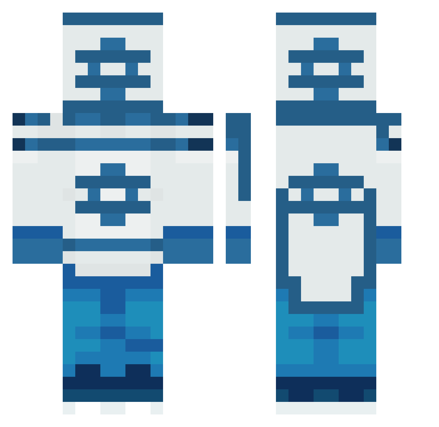 Squa1738 Minecraft skin, front and back view