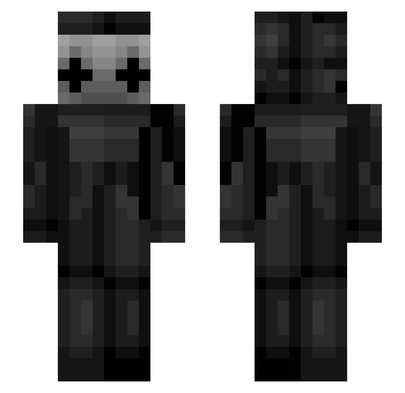 Turkcukurtadam Minecraft skin, front and back view