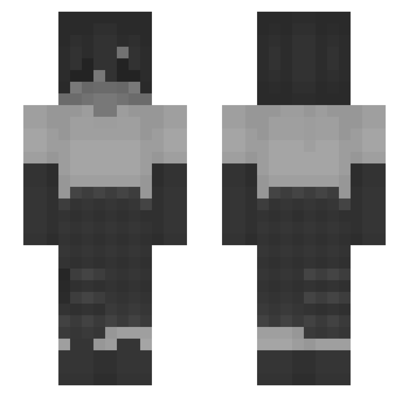 ElvenTZ Minecraft skin, front and back view