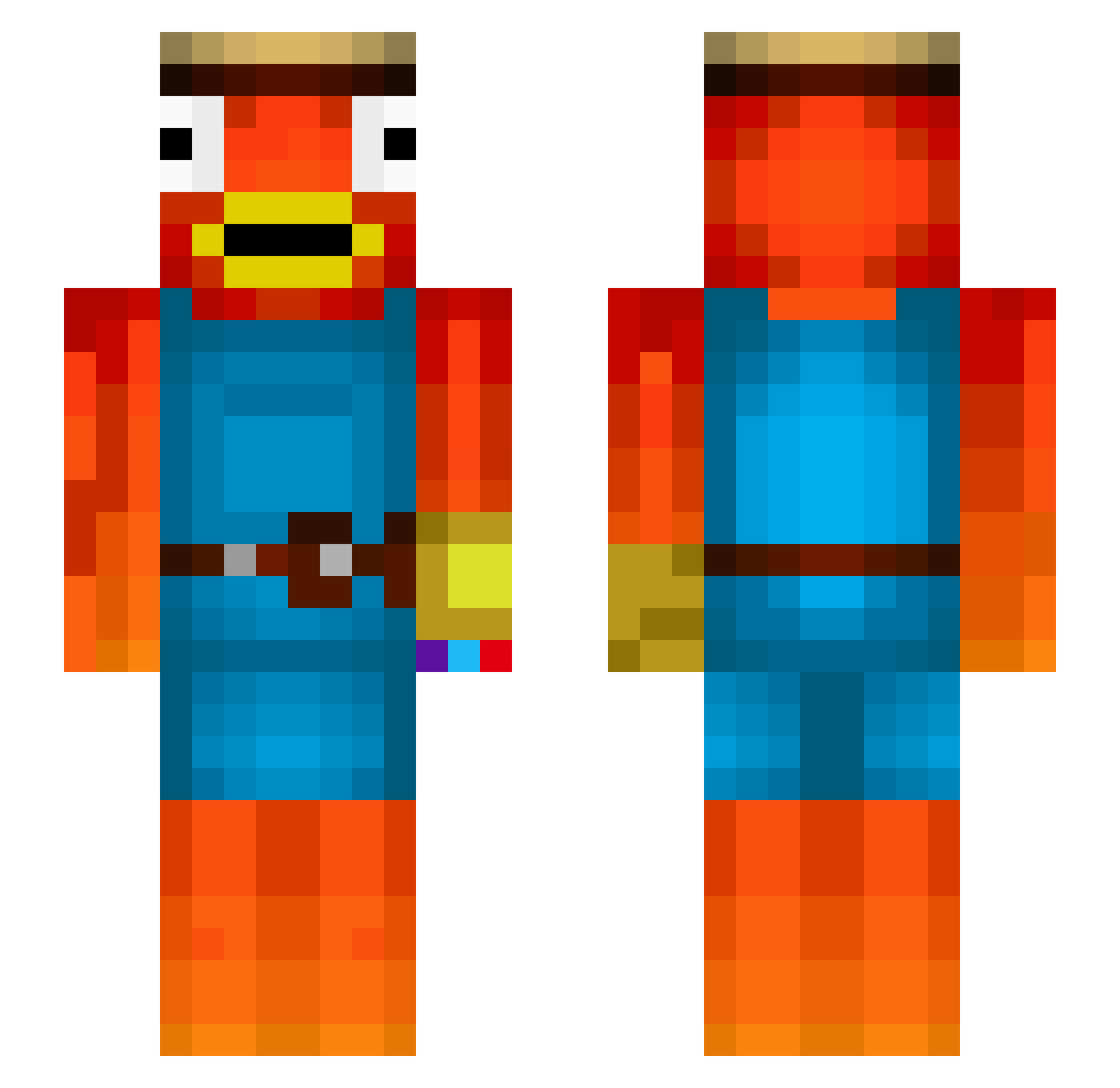 ily_wavy Minecraft skin, front and back view