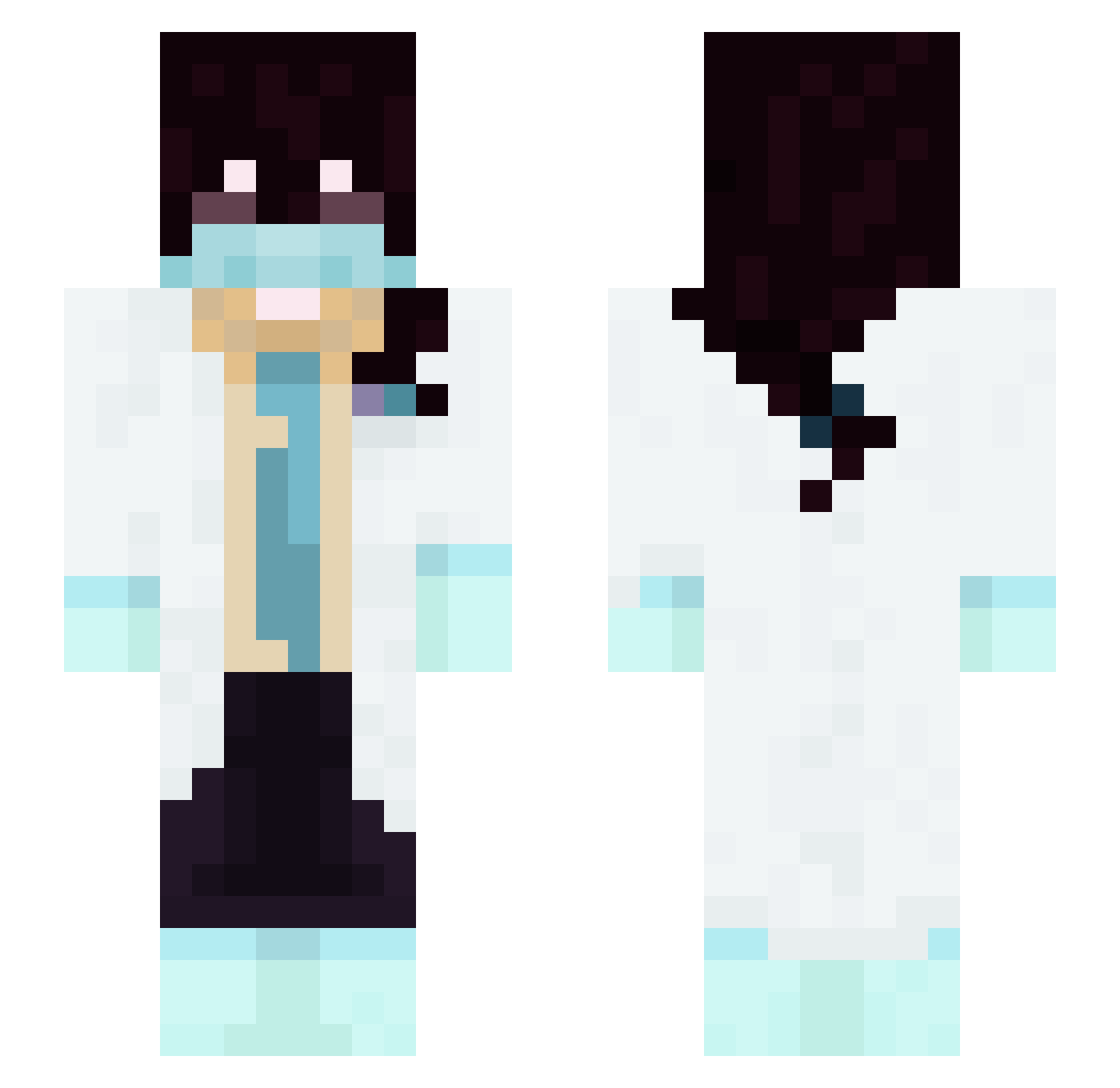 StillGarbage Minecraft skin, front and back view