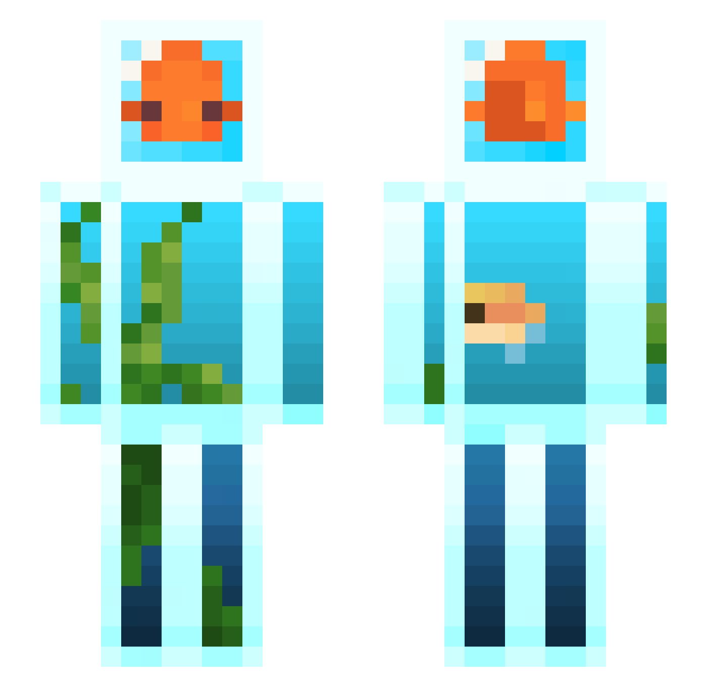 darifia Minecraft skin, front and back view