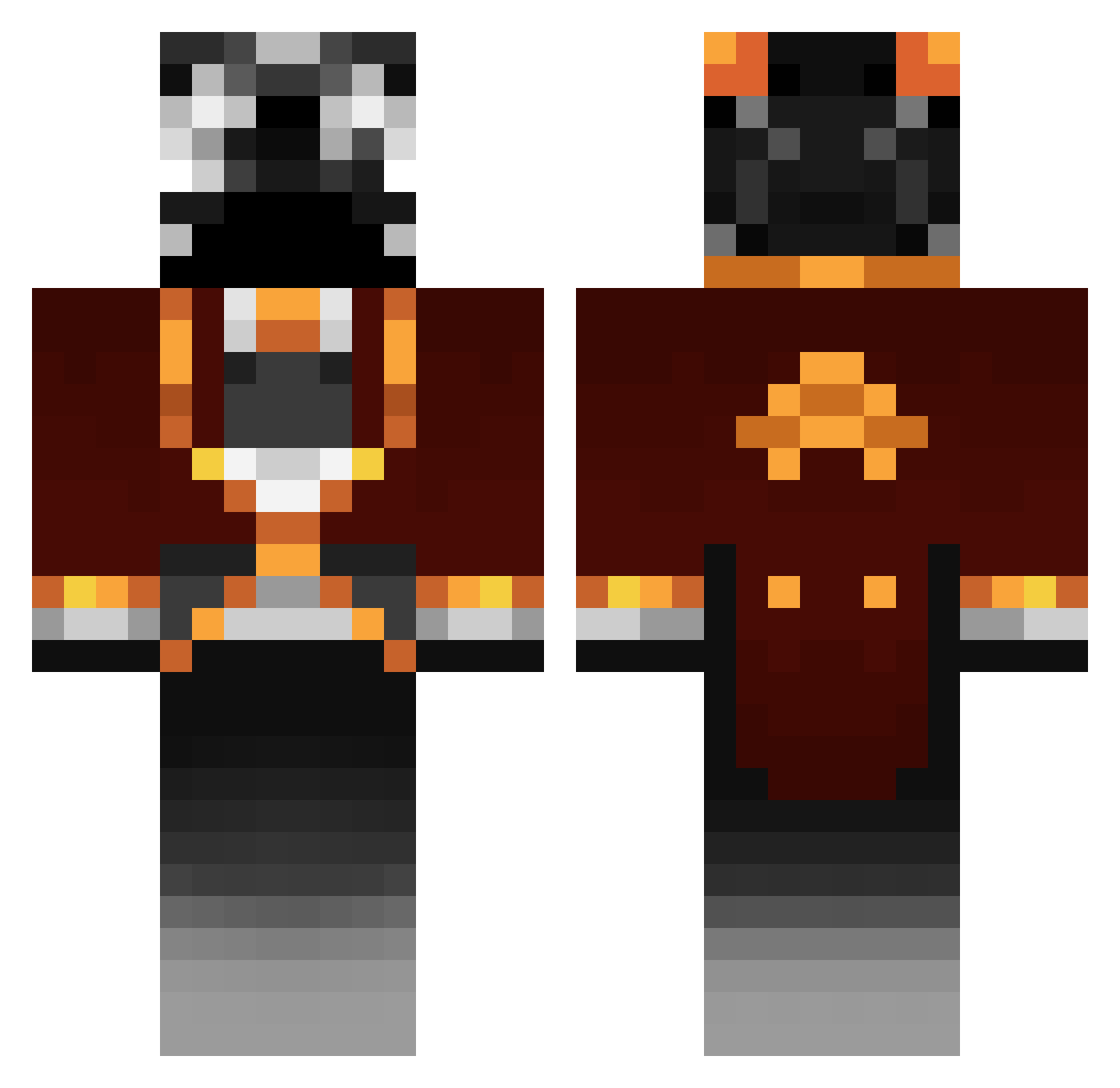 onlinetoxicity Minecraft skin, front and back view