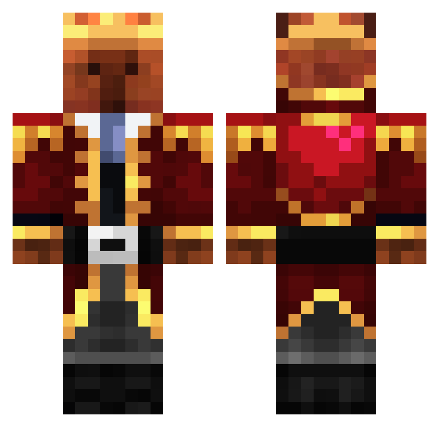 WlFl Minecraft skin, front and back view