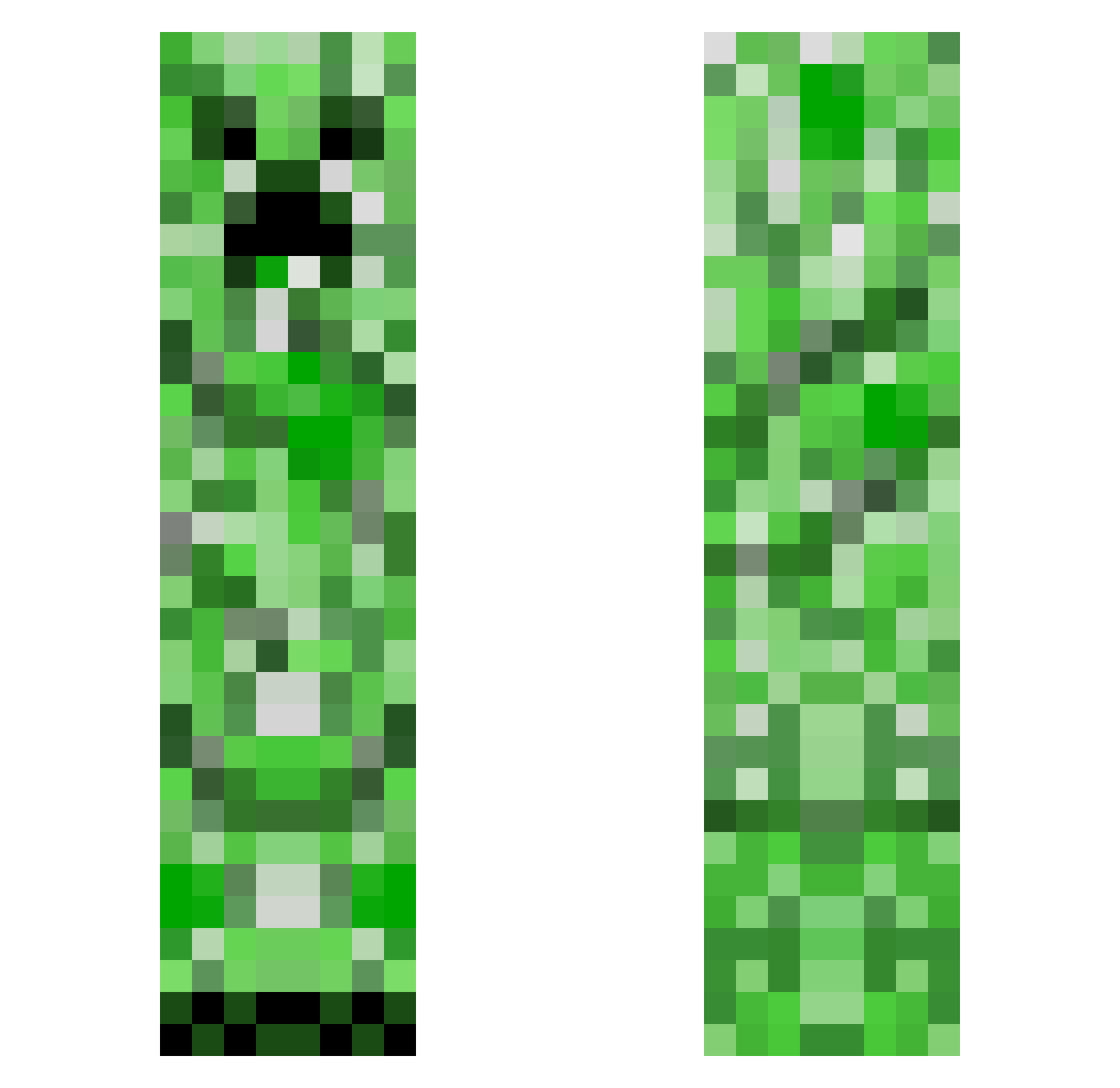 suzuki Minecraft skin, front and back view