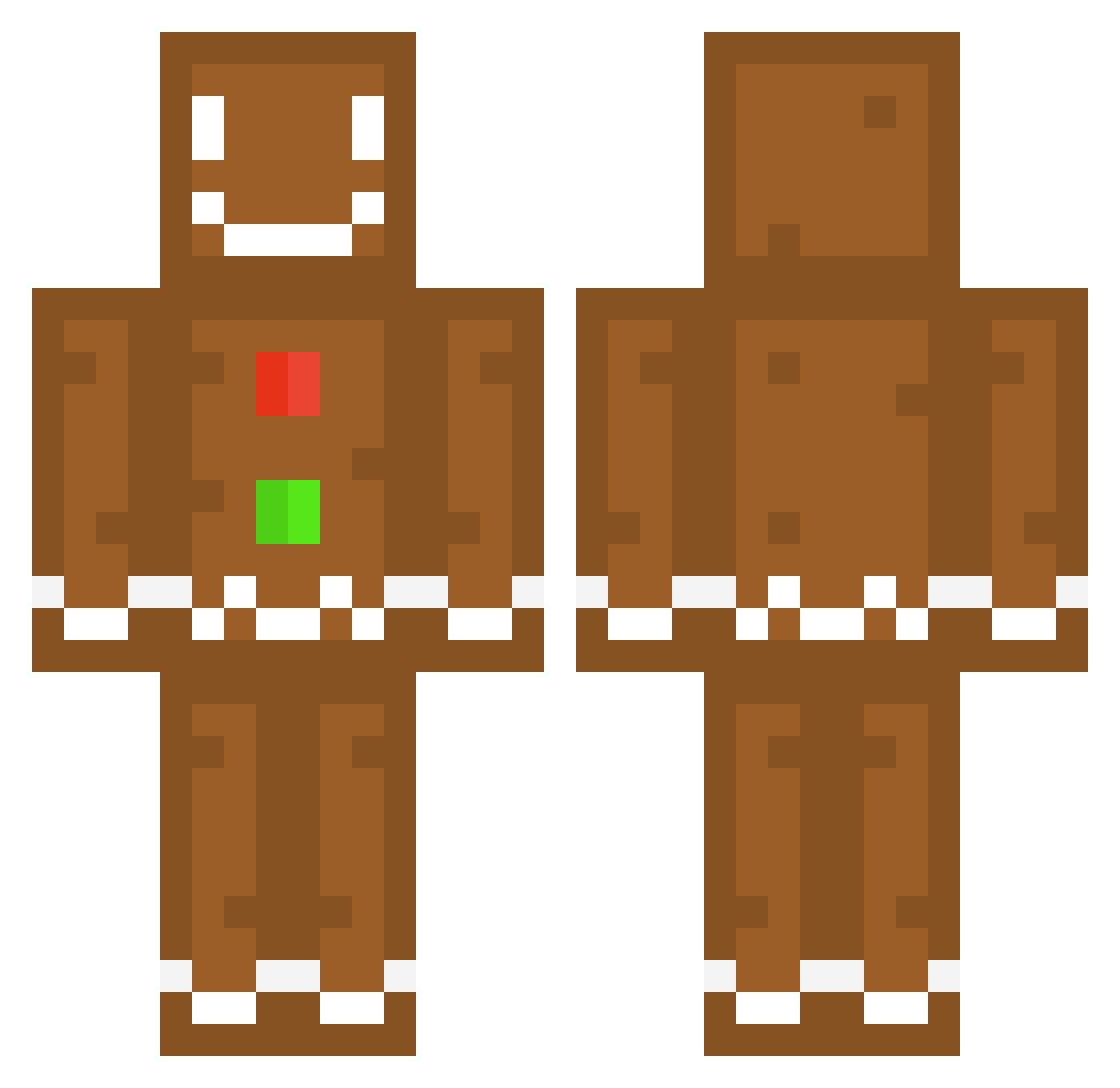 FlamingClyro Minecraft skin, front and back view