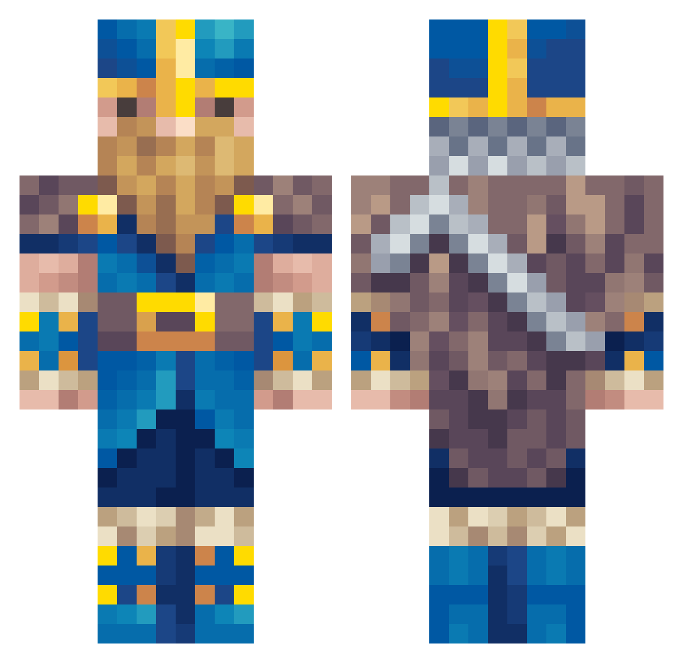 ThatNordicBoi Minecraft skin, front and back view