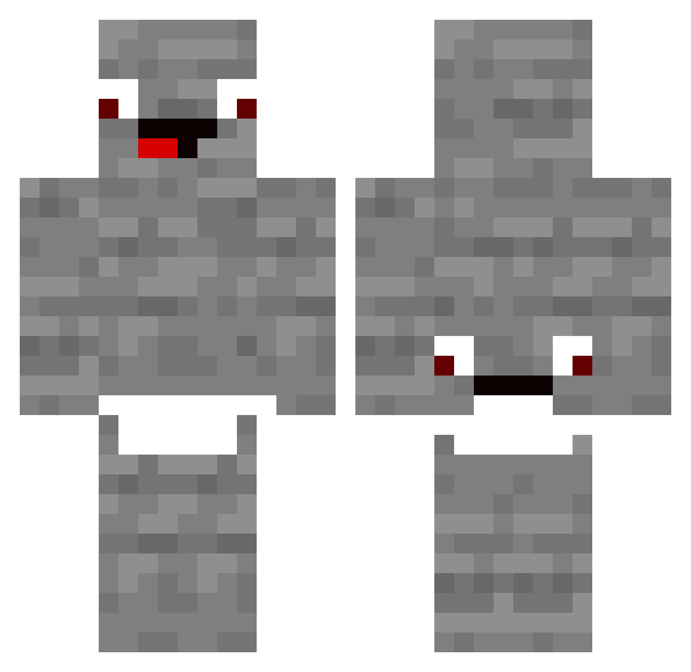 sainti Minecraft skin, front and back view