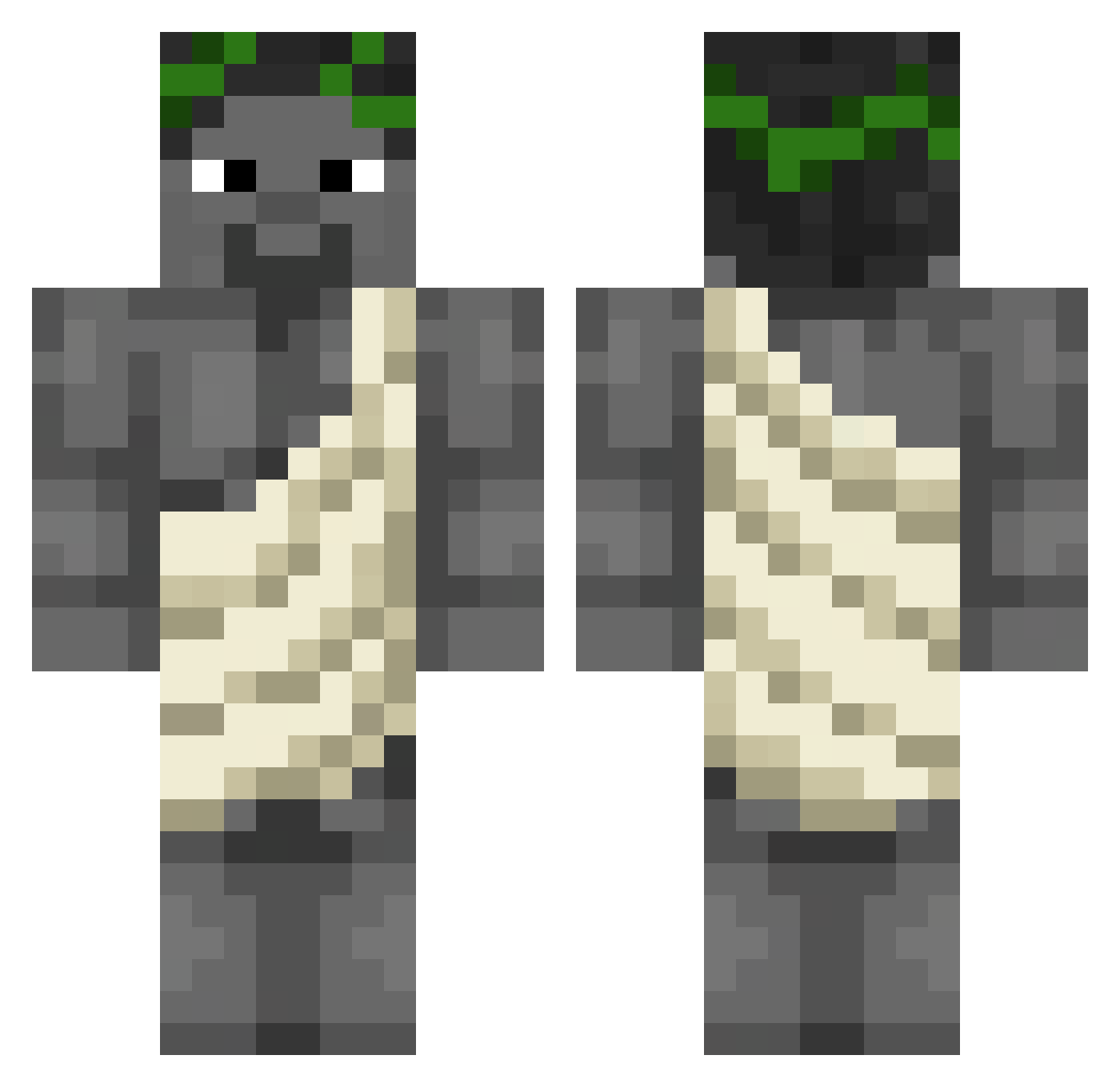 HT1icey Minecraft skin, front and back view