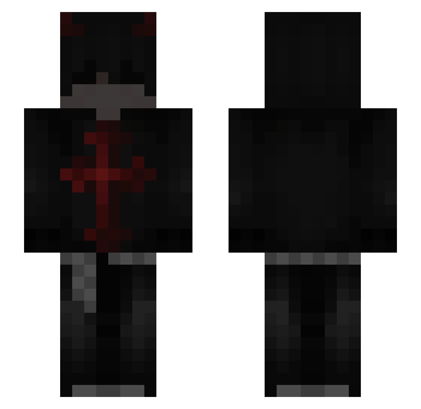 BlankPally Minecraft skin, front and back view