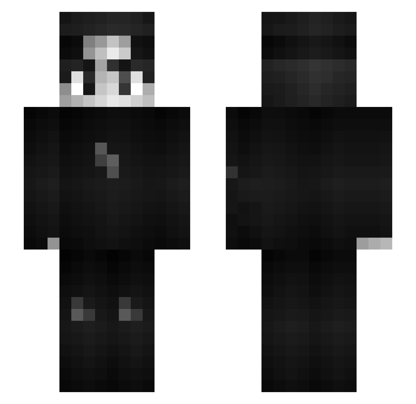 Tytox72 Minecraft skin, front and back view