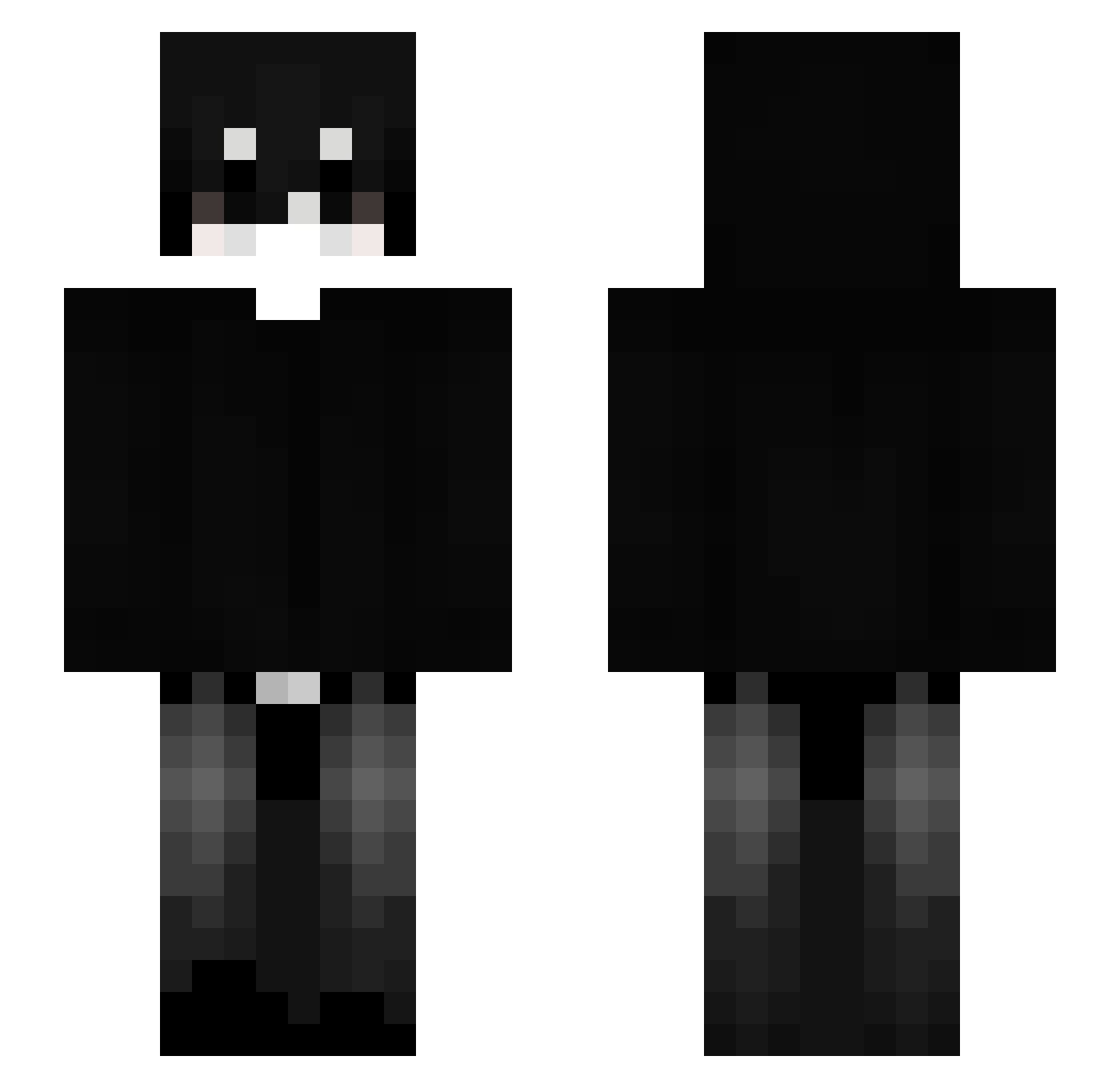 polyhedral Minecraft skin, front and back view