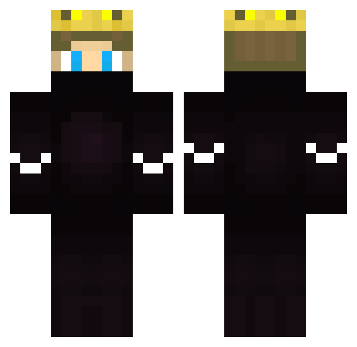 yssuq Minecraft skin, front and back view
