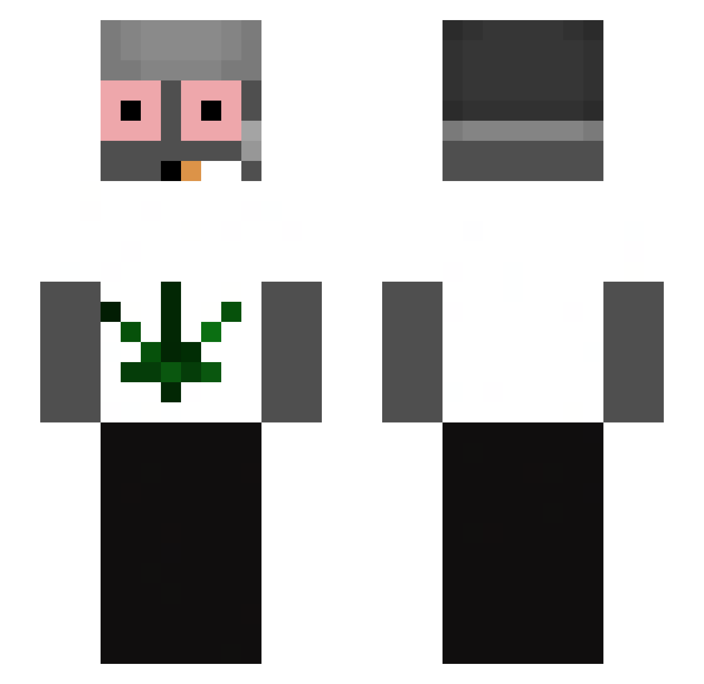 bl00mzz Minecraft skin, front and back view
