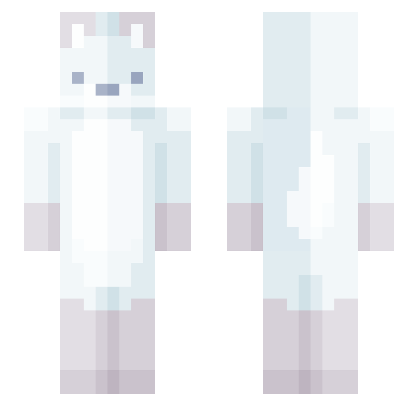 sedent Minecraft skin, front and back view